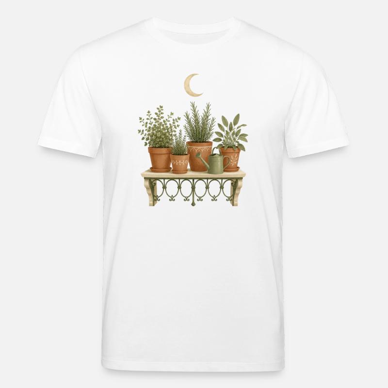 Herb Balcony Moonlight - Stanley/Stella CREATOR Unisex Organic T-Shirt - white