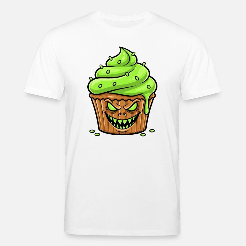 Grusel Cupcake Grün - Stanley/Stella Unisex Bio-T-Shirt CREATOR  - Weiß