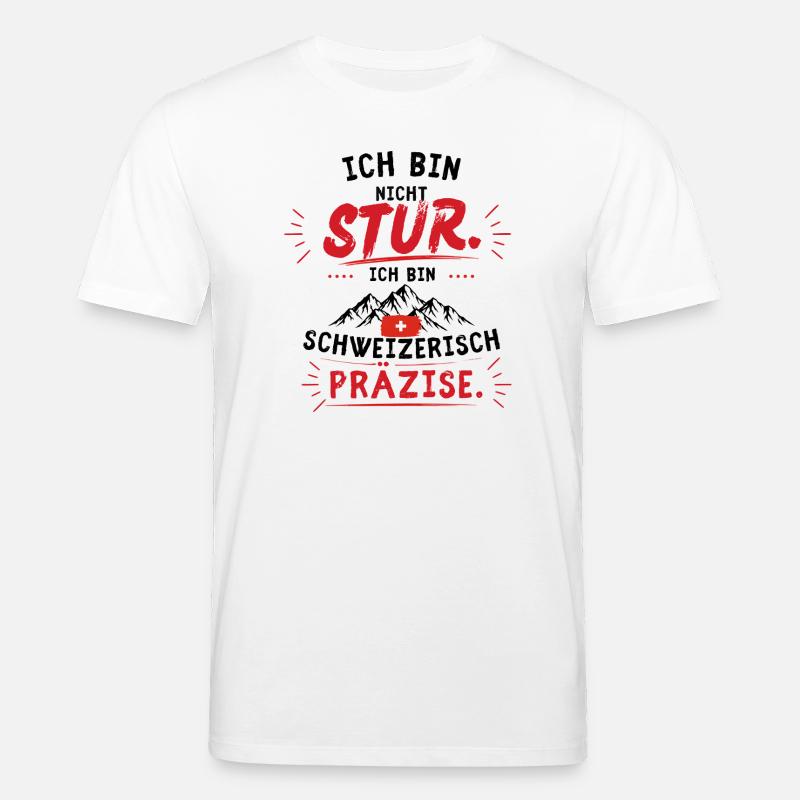 Nicht stur, Schweizer Präzise - Stanley/Stella Unisex Bio-T-Shirt CREATOR  - Weiß