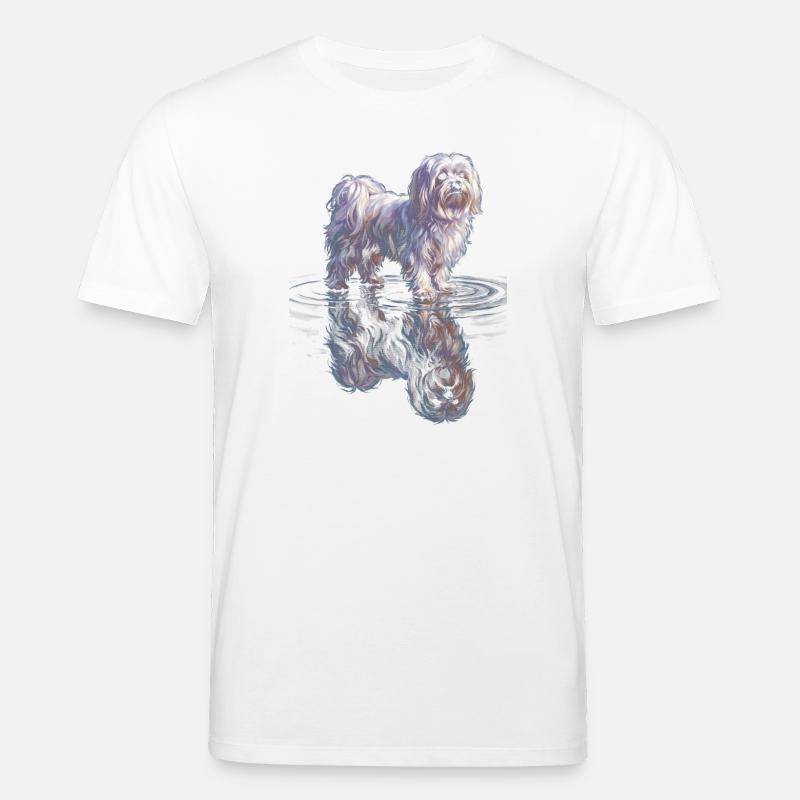 Maltais avec réflexion de l’eau - T-shirt bio CREATOR Stanley/Stella Unisexe - blanc
