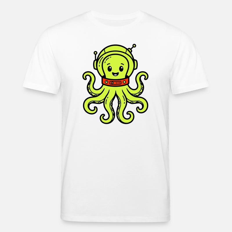 cute alien - Stanley/Stella CREATOR Unisex Organic T-Shirt - white