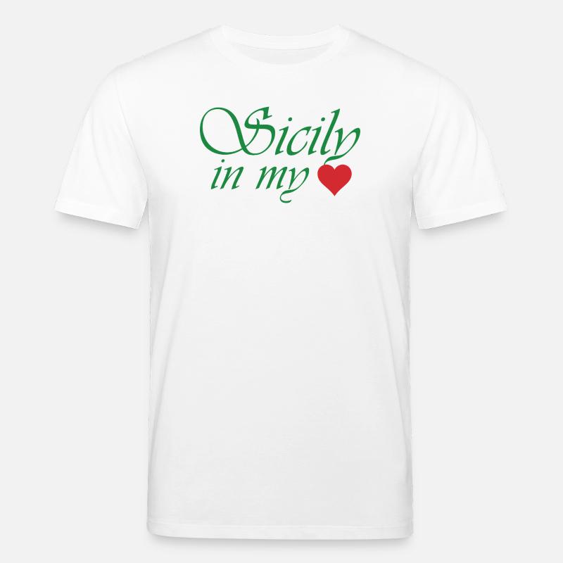 La Sicile dans mon cœur - T-shirt bio CREATOR Stanley/Stella Unisexe - blanc