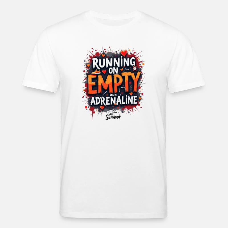 Laufend auf Leere und Adrenalin - Stanley/Stella Unisex Bio-T-Shirt CREATOR  - Weiß