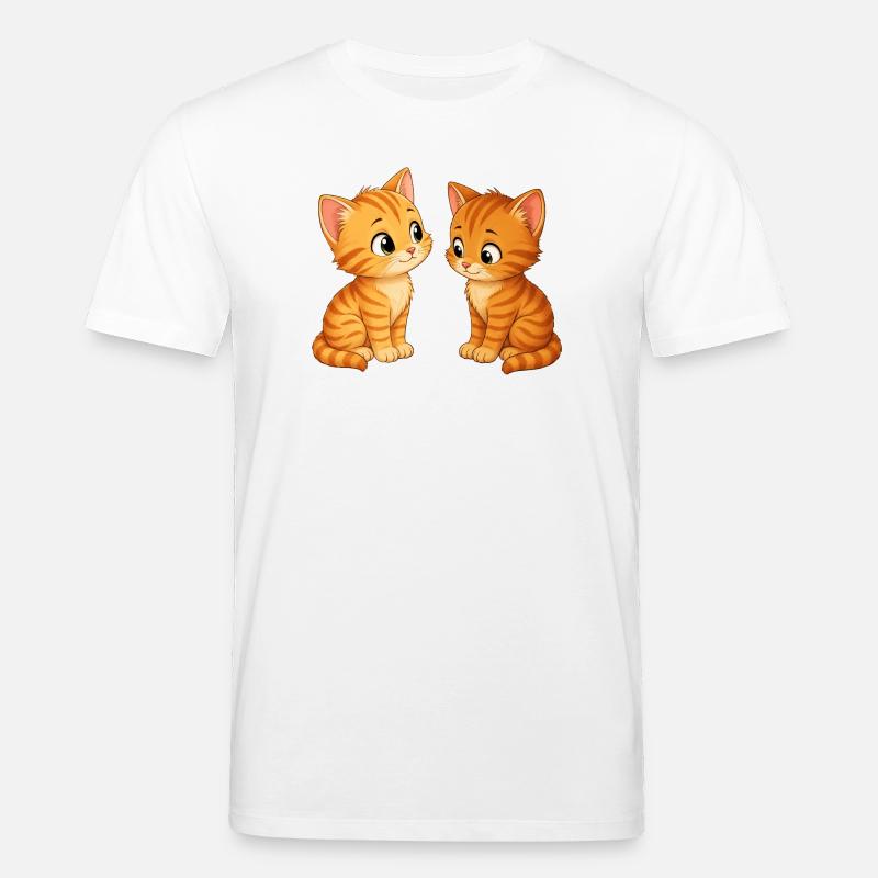 Deux mignons chatons - T-shirt bio CREATOR Stanley/Stella Unisexe - blanc