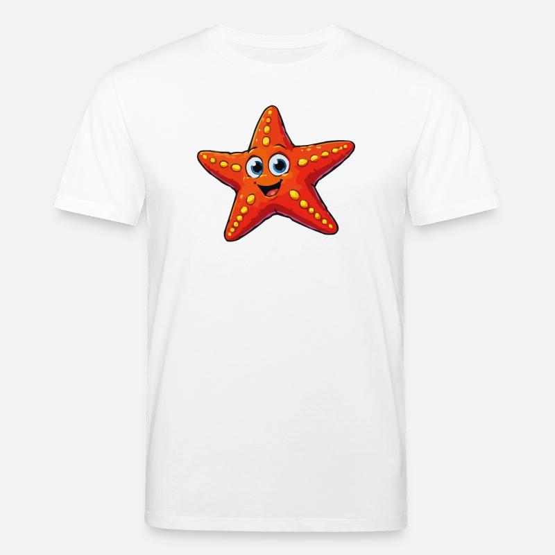 Seestern Cartoon - Stanley/Stella Unisex Bio-T-Shirt CREATOR  - Weiß