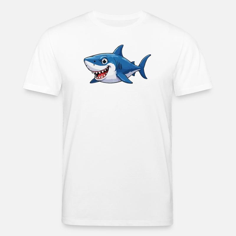 Shark Comic - Stanley/Stella CREATOR Unisex Organic T-Shirt - white