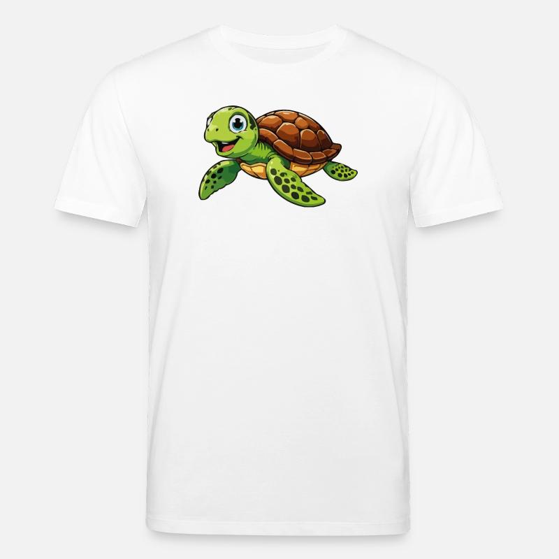 Fröhliche Schildkröte Abenteuer - Stanley/Stella Unisex Bio-T-Shirt CREATOR  - Weiß