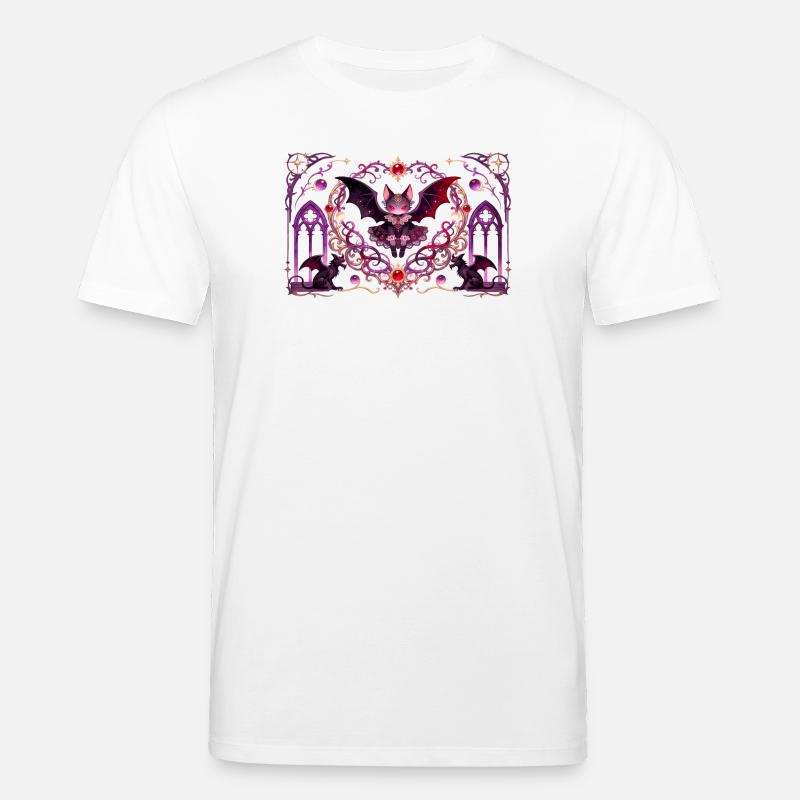 Gotische Vampirkatze Dunkle Fantasy Hexendesign - Stanley/Stella Unisex Bio-T-Shirt CREATOR - Weiß