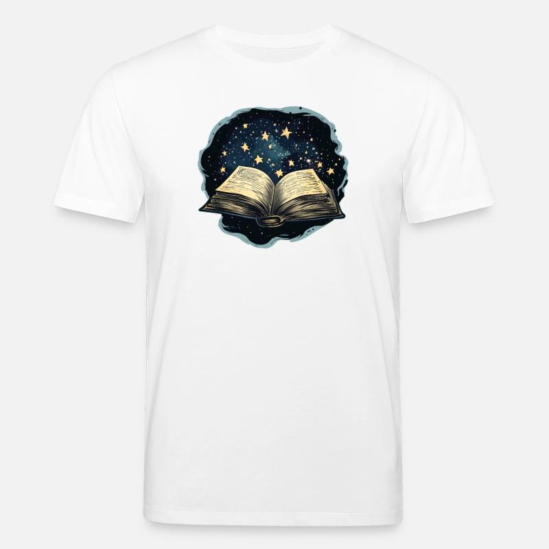 Livre avec des étoiles - T-shirt bio CREATOR Stanley/Stella Unisexe - blanc