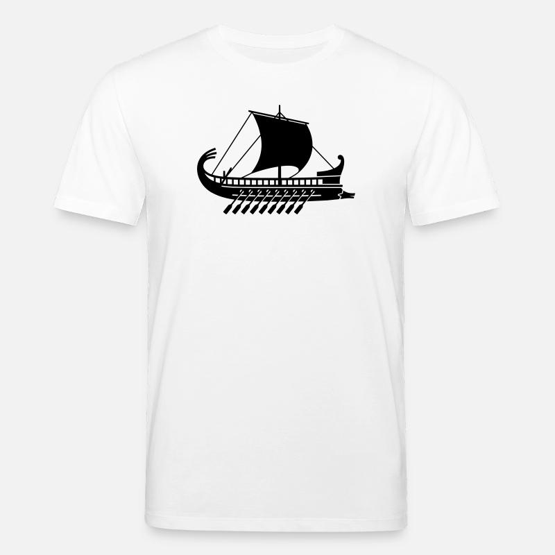 Griechisches Kriegsschiff - Stanley/Stella Unisex Bio-T-Shirt CREATOR  - Weiß