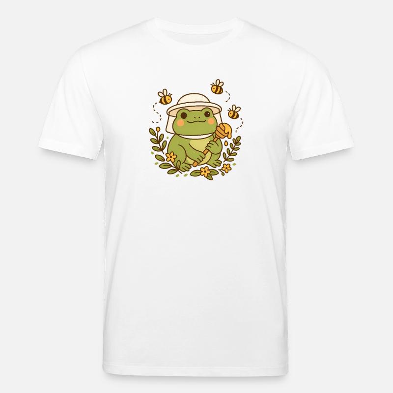 Grenouille apicultrice - T-shirt bio CREATOR Stanley/Stella Unisexe - blanc
