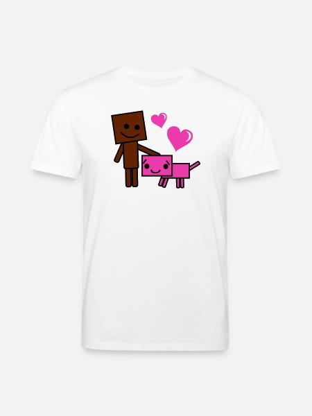 Herzfreunde Roboter Hund - Stanley/Stella Unisex Bio-T-Shirt CREATOR - Weiß