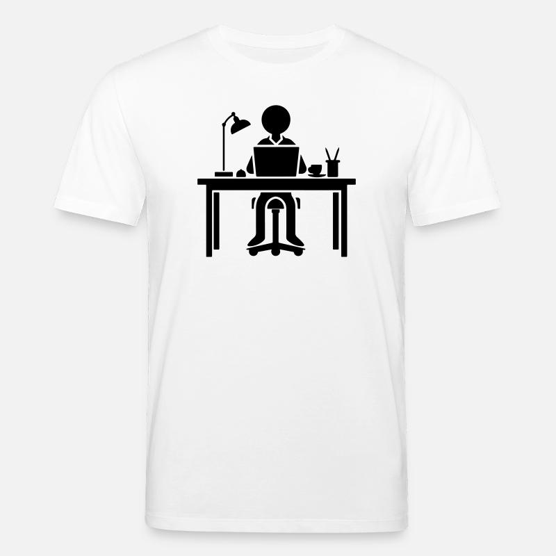 Arbeiter Computer Job Büro Lernen - Stanley/Stella Unisex Bio-T-Shirt CREATOR - Weiß