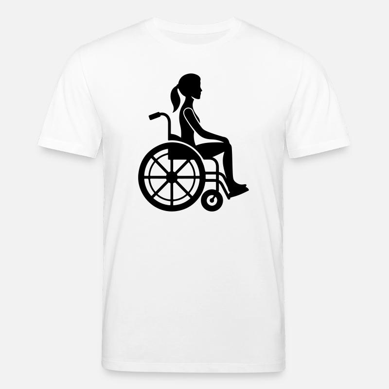 Femme en fauteuil roulant - T-shirt bio CREATOR Stanley/Stella Unisexe - blanc