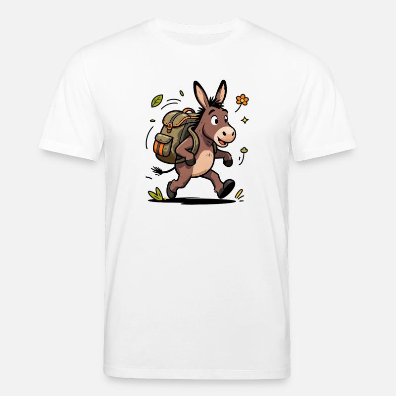 Aventure d'Âne Randonneur - T-shirt bio CREATOR Stanley/Stella Unisexe - blanc