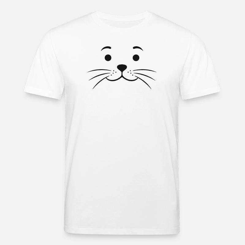 Robbengesicht Robbe Seehund Seehundgesicht - Stanley/Stella Unisex Bio-T-Shirt CREATOR - Weiß