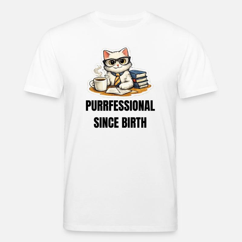 Purrrfessional Seit Geburt - Stanley/Stella Unisex Bio-T-Shirt CREATOR - Weiß