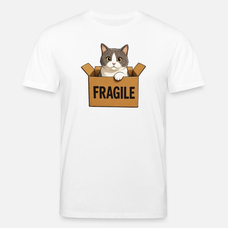 Cat in a box - Stanley/Stella CREATOR Unisex Organic T-Shirt - white