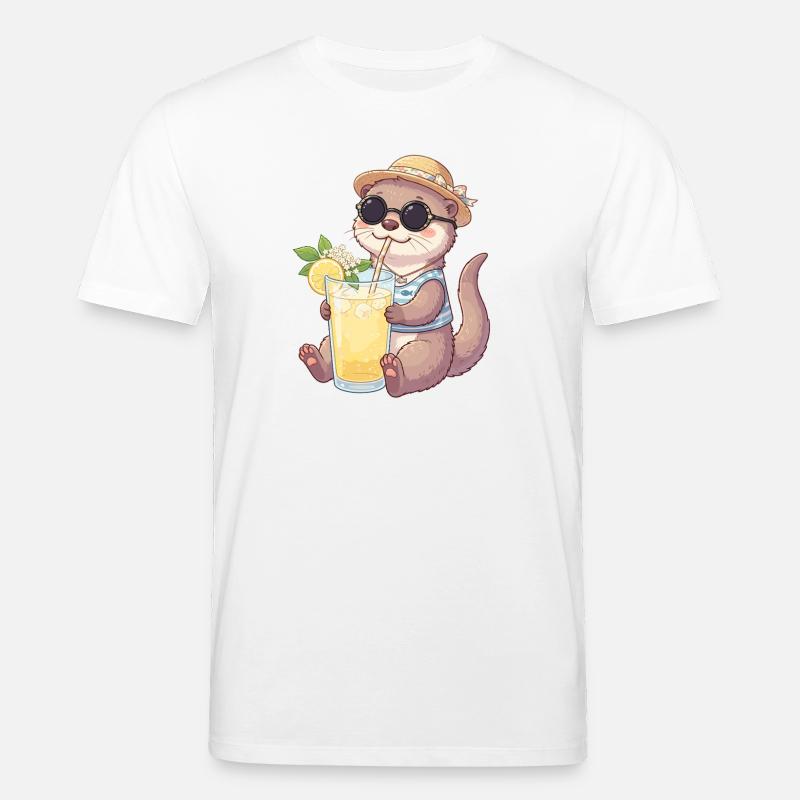 Summer Otter Lemonade Vibe - Stanley/Stella Unisex Bio-T-Shirt CREATOR  - Weiß