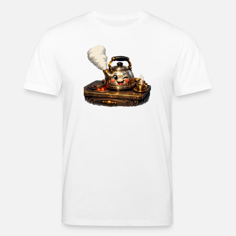 Wasserkocher auf dem Herd - Stanley/Stella Unisex Bio-T-Shirt CREATOR  - Weiß