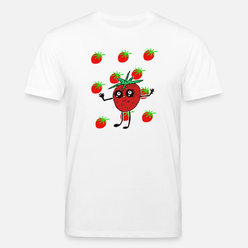Lustige Erdbeere Erdbeeren Kinder  - Stanley/Stella Unisex Bio-T-Shirt CREATOR  - Weiß