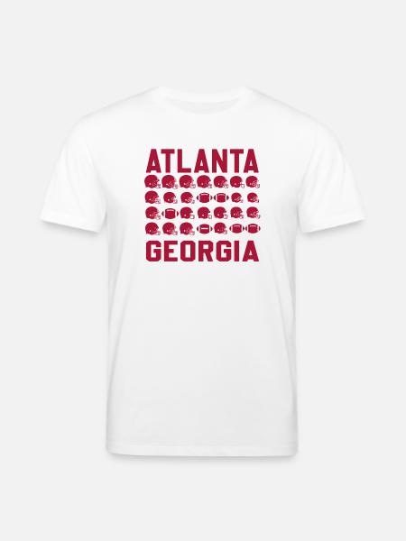 Atlanta Georgia's Gridiron Silhouettes - Stanley/Stella CREATOR Unisex Organic T-Shirt - white