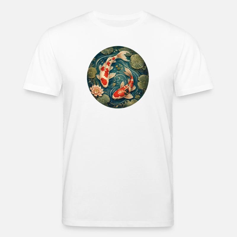 Étang Koi - T-shirt bio CREATOR Stanley/Stella Unisexe - blanc