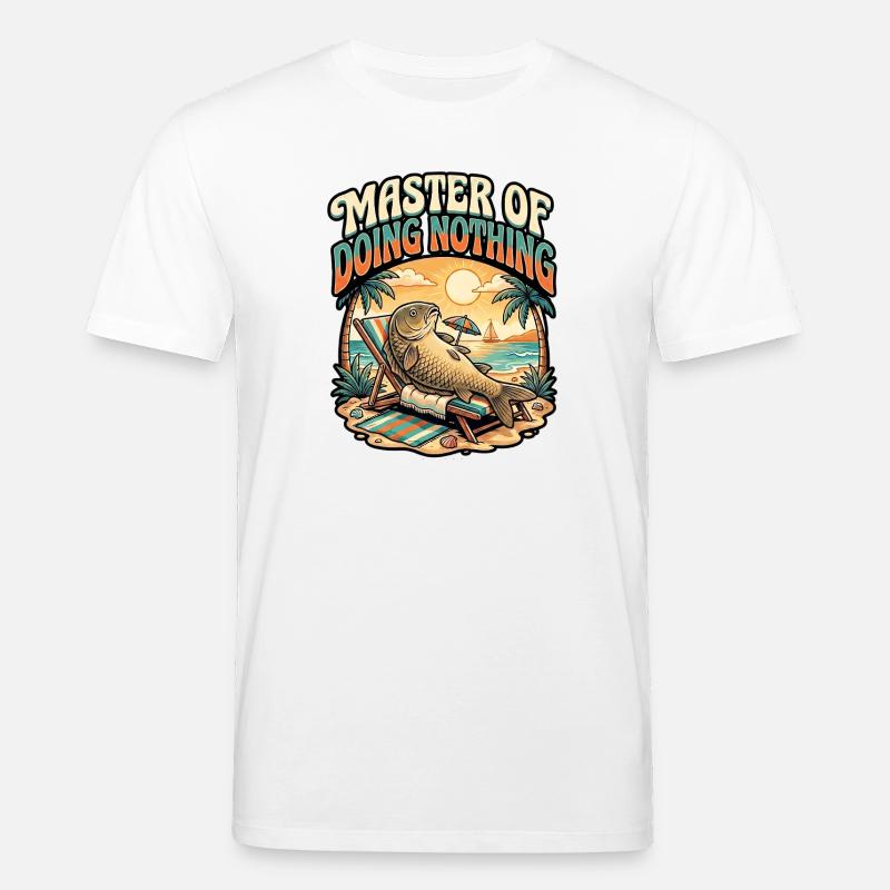 Pêcheur de carpes - T-shirt bio CREATOR Stanley/Stella Unisexe - blanc