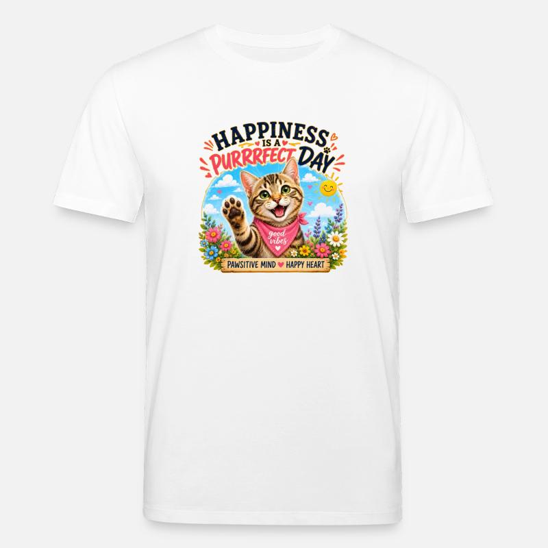 Journée de ronrons parfaite - T-shirt bio CREATOR Stanley/Stella Unisexe - blanc