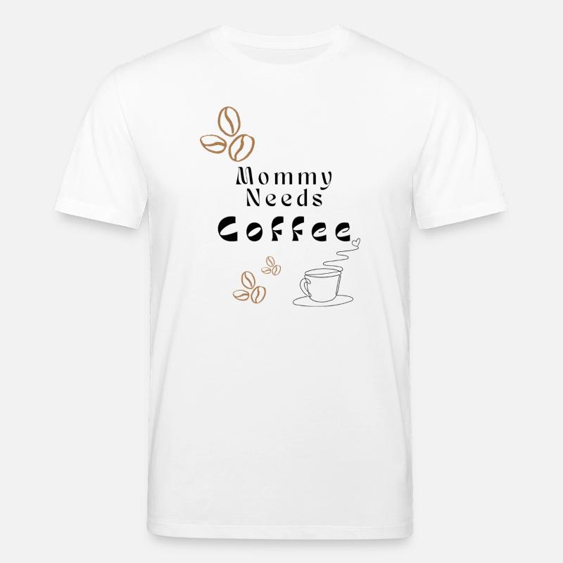 Kaffeebohnen Minimal Muster - Stanley/Stella Unisex Bio-T-Shirt CREATOR  - Weiß