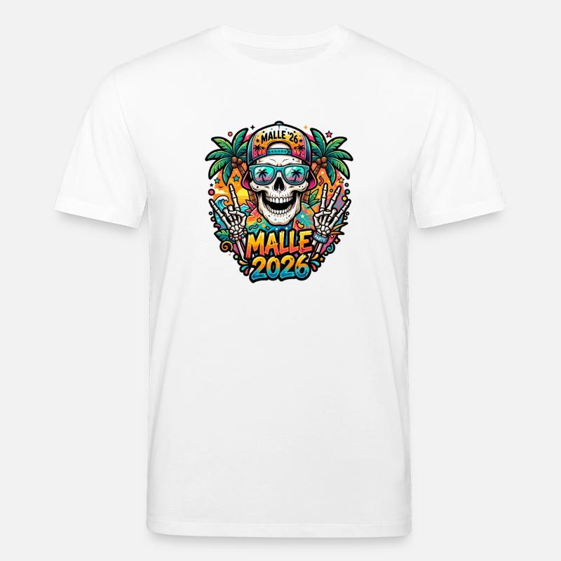 Malle 2026 Skull - T-shirt bio CREATOR Stanley/Stella Unisexe - blanc