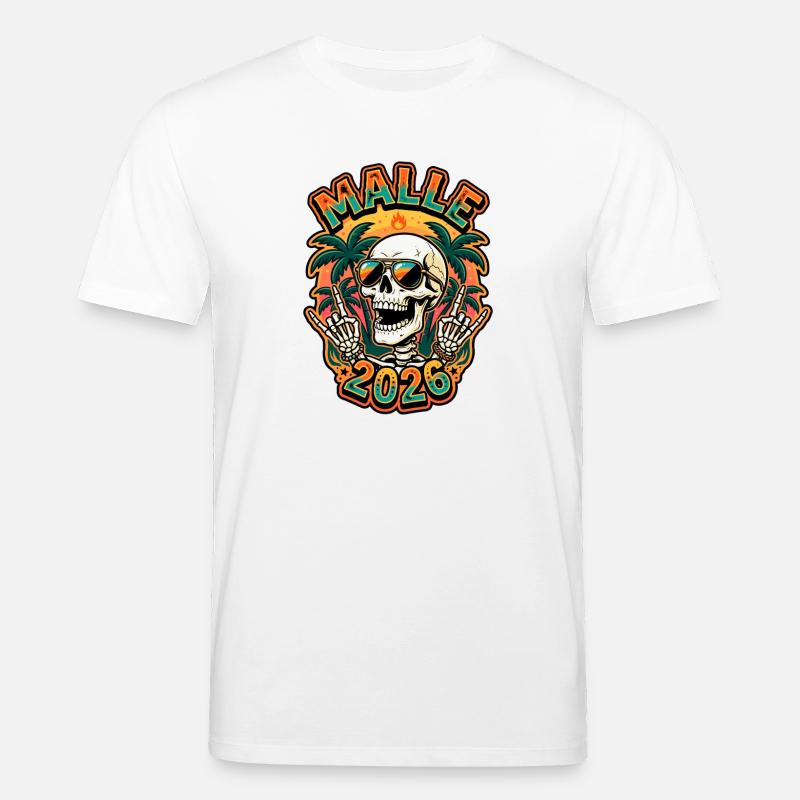 Malle 2026 Skull - T-shirt bio CREATOR Stanley/Stella Unisexe - blanc
