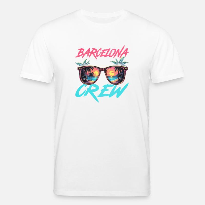 Barcelone Party Crew - T-shirt bio CREATOR Stanley/Stella Unisexe - blanc