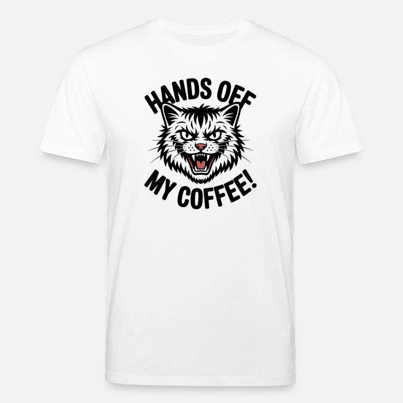 Grumpy Kaffeekatze - Stanley/Stella Unisex Bio-T-Shirt CREATOR  - Weiß
