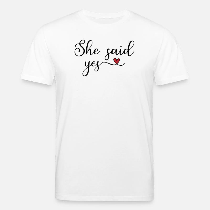 sie hat ja gesagt - Stanley/Stella Unisex Bio-T-Shirt CREATOR - Weiß