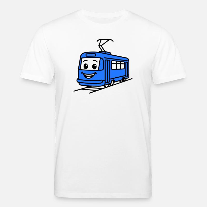 Dessin animé du tramway - T-shirt bio CREATOR Stanley/Stella Unisexe - blanc