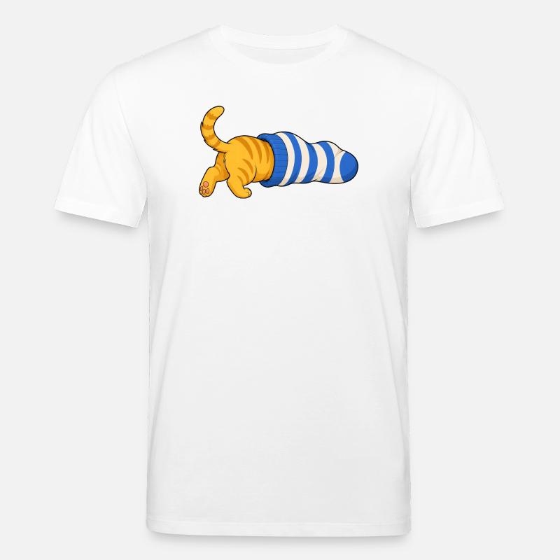 Cat in the sock - Stanley/Stella CREATOR Unisex Organic T-Shirt - white