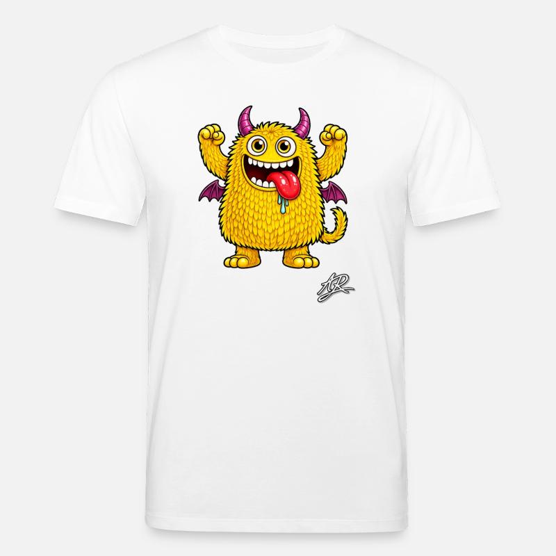 Monstre orange - T-shirt bio CREATOR Stanley/Stella Unisexe - blanc