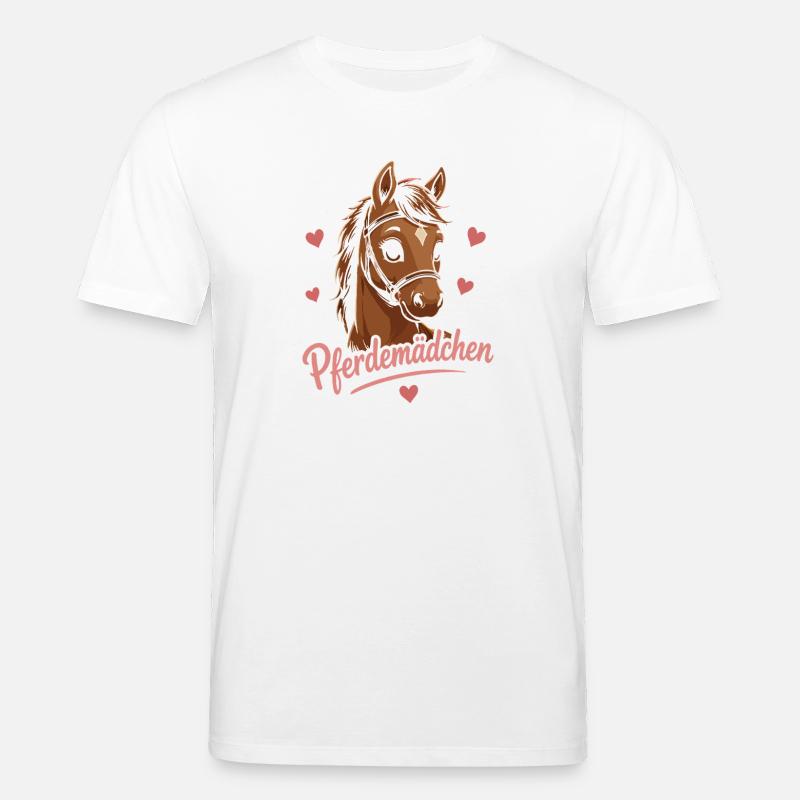 Pferdemädchen Herzglanz Pferd - Stanley/Stella Unisex Bio-T-Shirt CREATOR  - Weiß