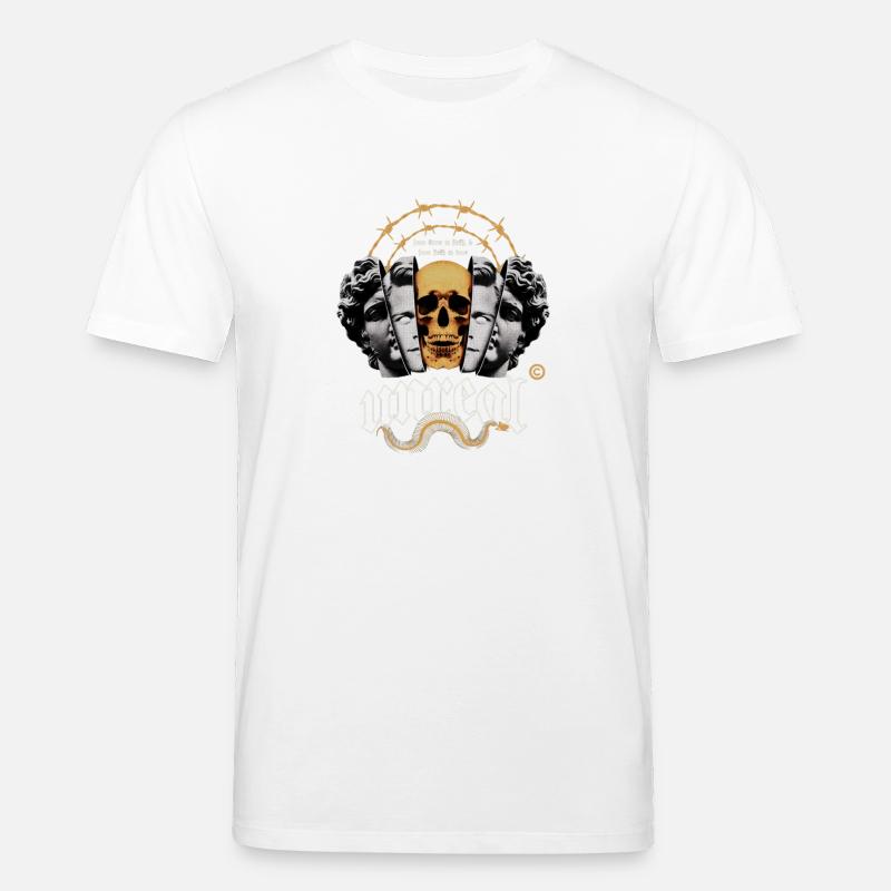 Schädelkreis mit Stacheldraht - Stanley/Stella Unisex Bio-T-Shirt CREATOR  - Weiß
