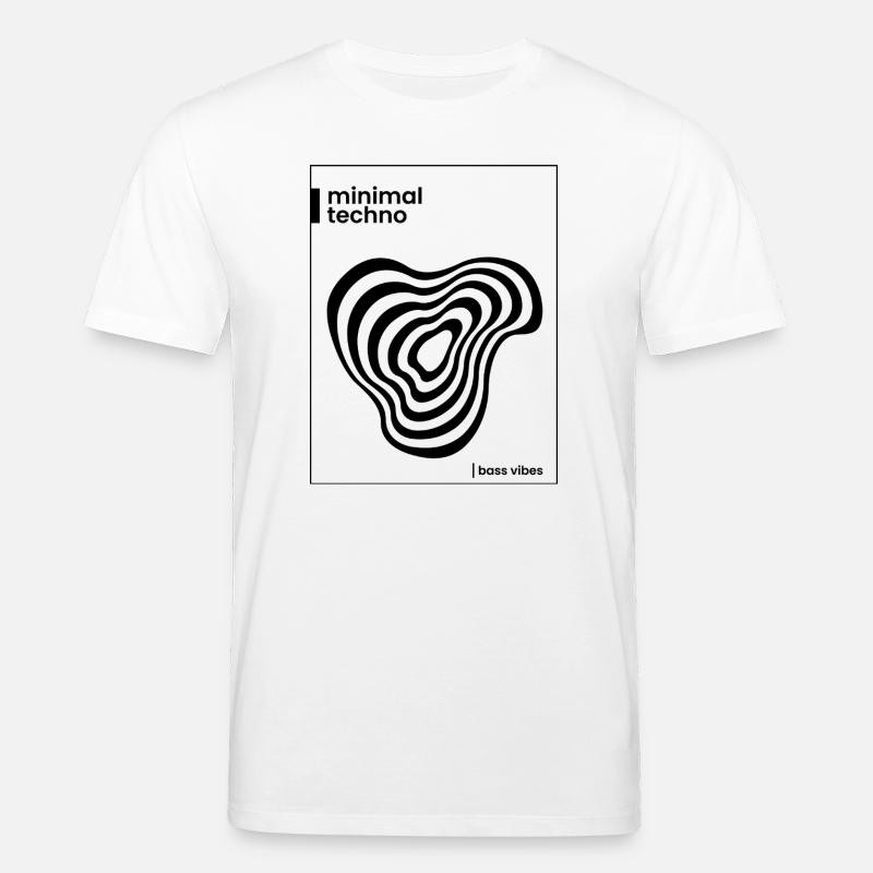 Conception minimale de l’affiche techno - T-shirt bio CREATOR Stanley/Stella Unisexe - blanc