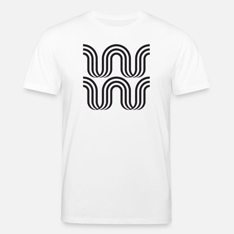 Wellenbogen-monochromes Muster - Stanley/Stella Unisex Bio-T-Shirt CREATOR  - Weiß