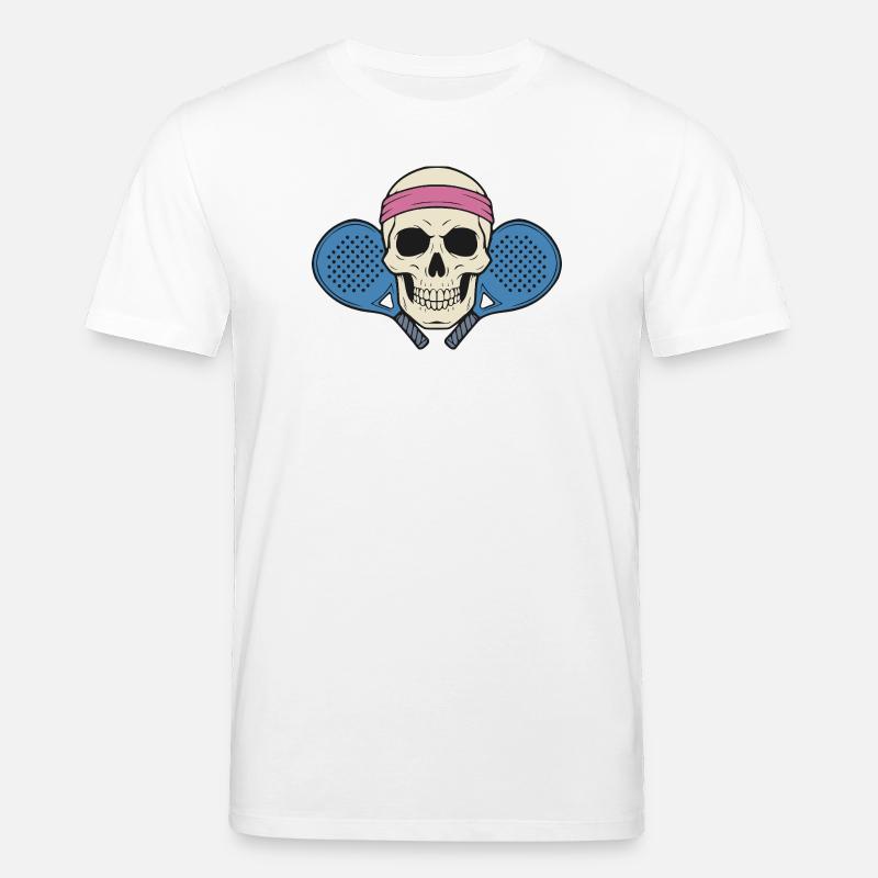Padel Skull - Stanley/Stella Unisex Bio-T-Shirt CREATOR - Weiß