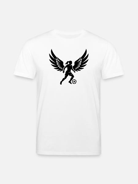 Fussballerin Fussball Silhouette - Stanley/Stella Unisex Bio-T-Shirt CREATOR - Weiß