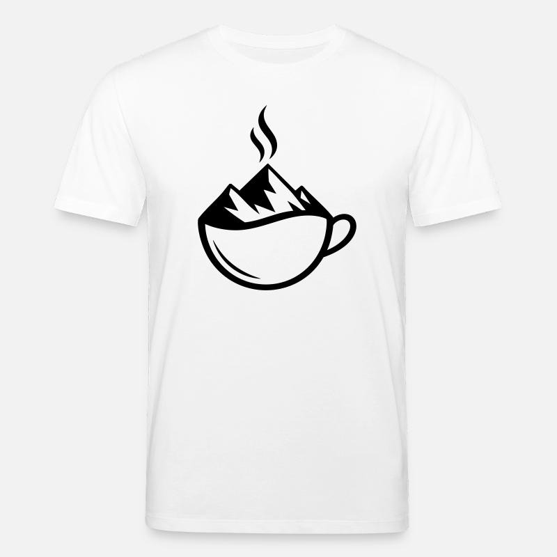 Tasse d’extérieur Mountain Coffee - T-shirt bio CREATOR Stanley/Stella Unisexe - blanc
