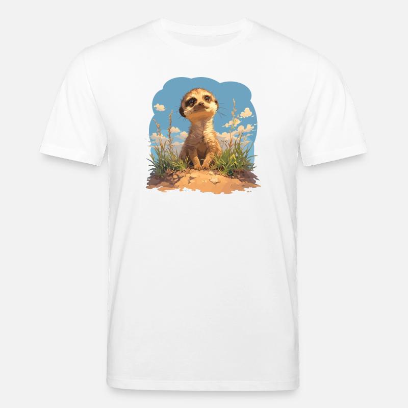 Meerkat Erdmännchen - Stanley/Stella Unisex Bio-T-Shirt CREATOR  - Weiß