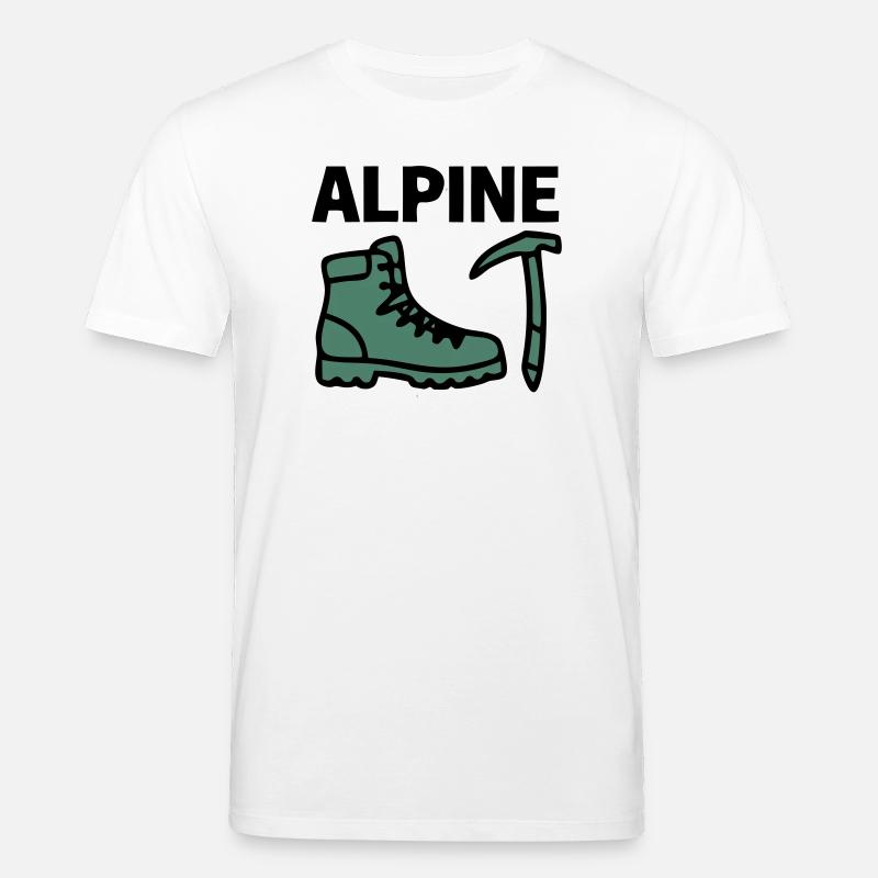 Wanderschuh Eispickel Alpine Bergsteigen Klettern - Stanley/Stella CREATOR Unisex Organic T-Shirt - white