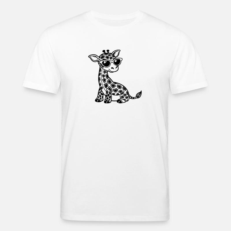 De jolies bébés girafes - T-shirt bio CREATOR Stanley/Stella Unisexe - blanc