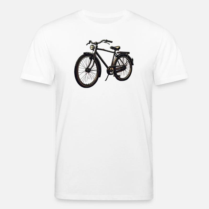 Silhouette de vélo rétro - T-shirt bio CREATOR Stanley/Stella Unisexe - blanc