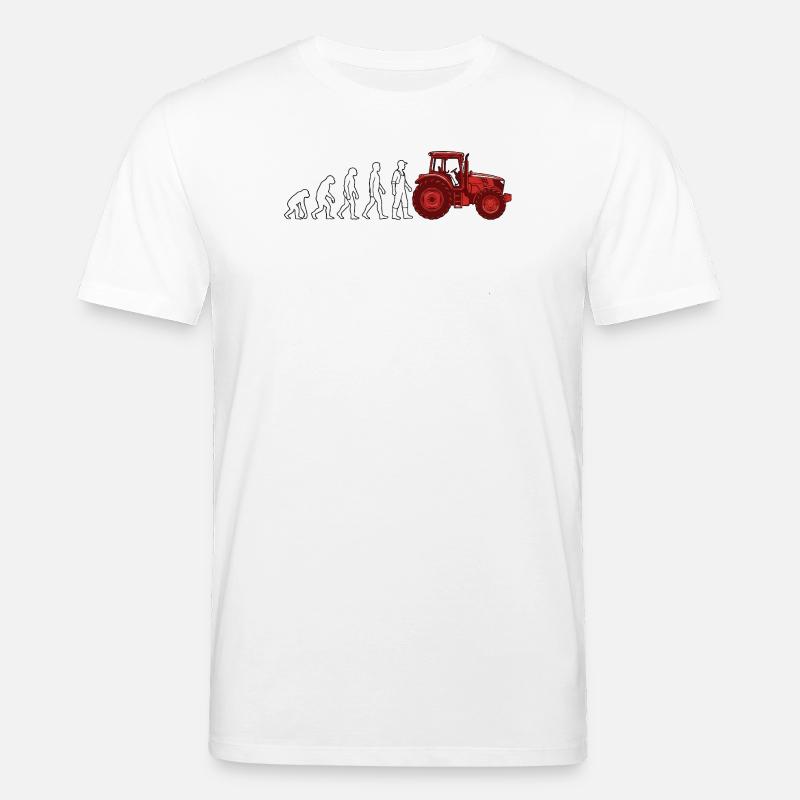 Evolution Farmer Farmer Traktor - Stanley/Stella Unisex Bio-T-Shirt CREATOR - Weiß